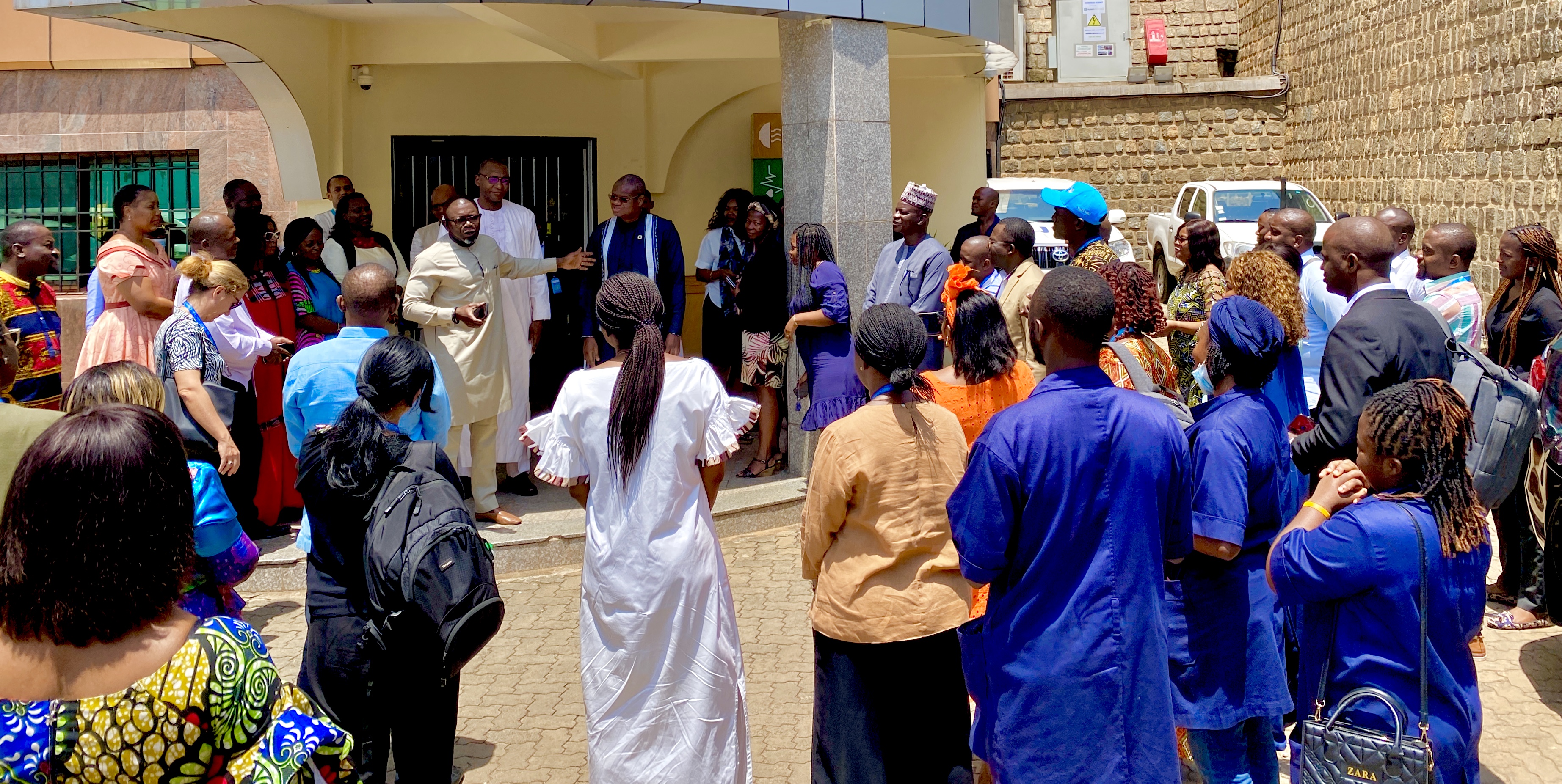 UNDP-CMR-UN RC, Matthias, z. Naab, UNDP DRR, Alassane Ba, and colleagues of UNRCO, UNDP, UNDSS, and UNV, happily welcome the Mr. Aliou Mamadou DIA, UNDP RR-2023